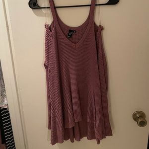 Purple Off the Shoulder Sweater